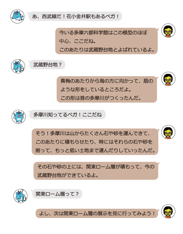 展示物解説 武蔵野台地の立体地形模型 地球の部屋