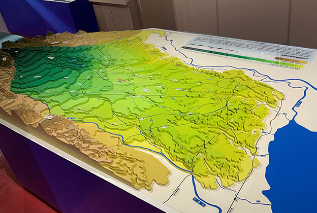 展示物解説 武蔵野台地の立体地形模型 地球の部屋