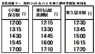 3 3 日 限定 臨時バス はなバス増便のお知らせ